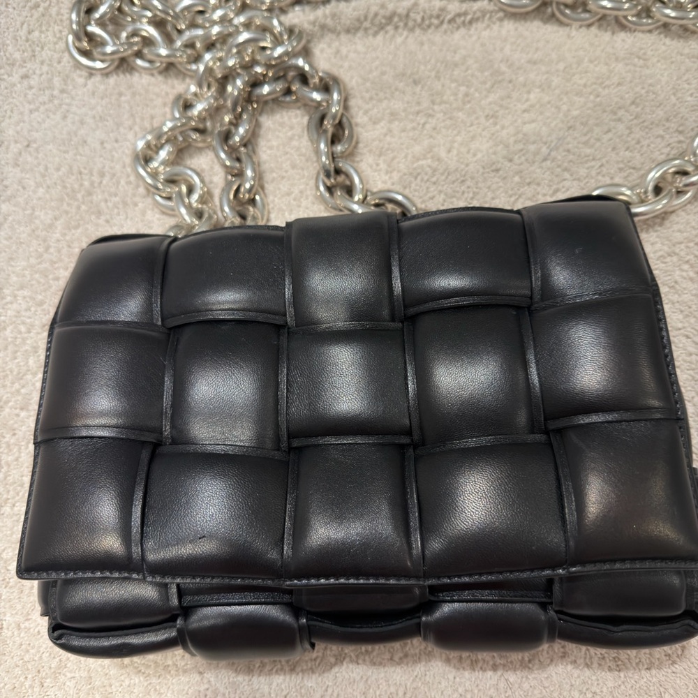 Bottega Veneta Nappa Intrecciato Padded Chain Cassette satchel authentic